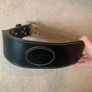 Sold:Altus 2 Prong Leather Weight Lifting Belt